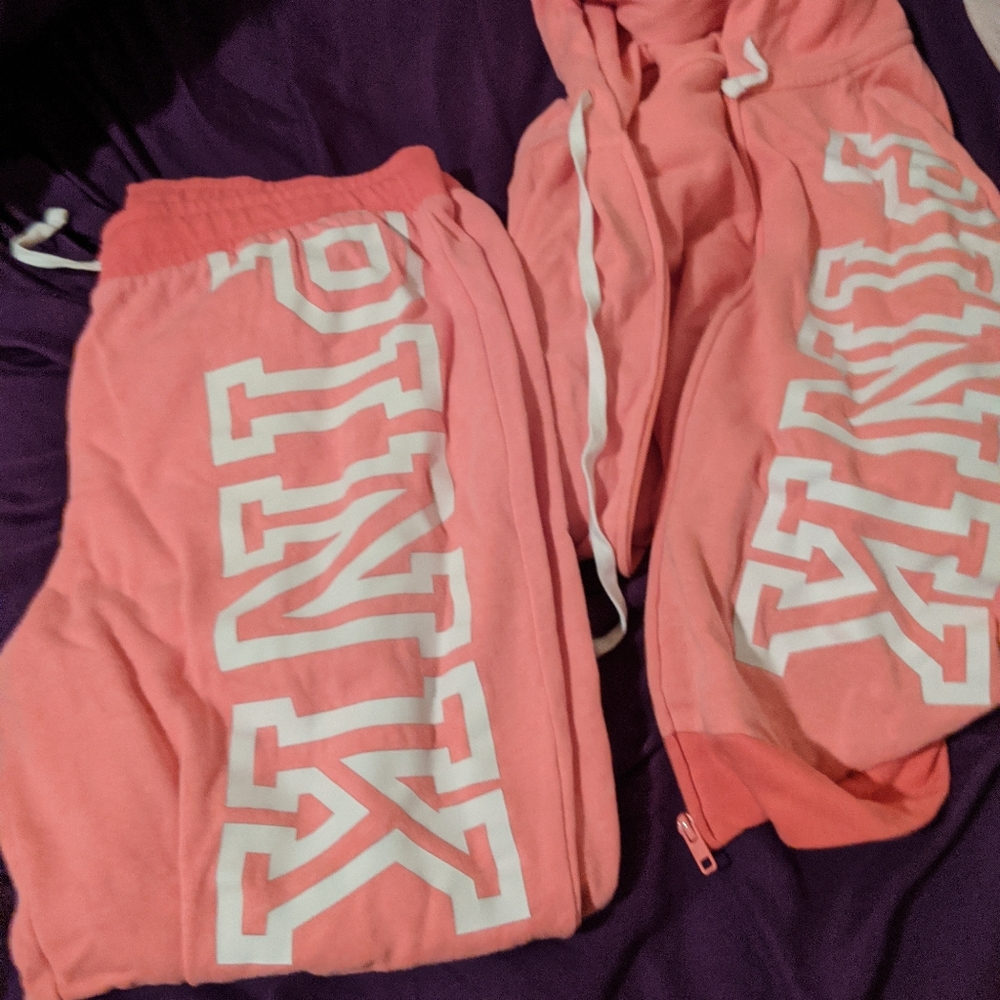 Pink jogging suit